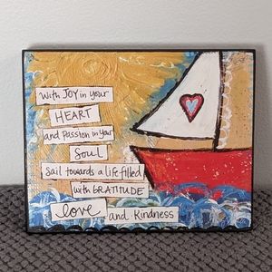 Affirmation Sailboat Painting by Misty Diller 8 x 10 in